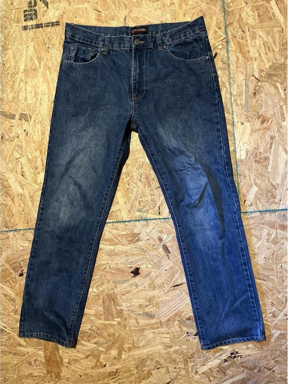 Northpoint Mens Straight Leg Jeans Size 34x30 Blue Denim